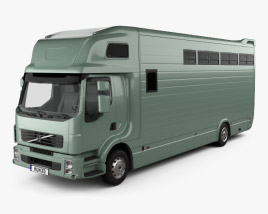 Volvo FE Roelofsen-Raalte RR2 Horse Truck 2021 3D model