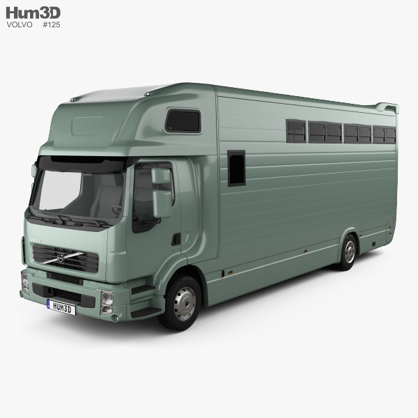 Volvo FE Roelofsen-Raalte RR2 Horse Truck 2021 3D model