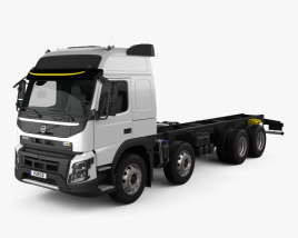 Volvo FMX Globetrotter Cab Chassis Truck 4-axle 2018 3D model