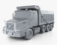Volvo VHD Dump Truck 4-axle 2023 3d model clay render