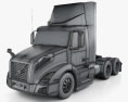 Volvo VNL Day Cab Tractor Truck 2022 3d model wire render