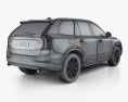 Volvo XC90 T8 인테리어 가 있는 와 엔진이 2018 3D 모델 