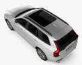 Volvo XC90 T8 带内饰 和发动机 2018 3D模型 顶视图