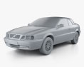 Volvo C70 敞篷车 带内饰 2005 3D模型 clay render