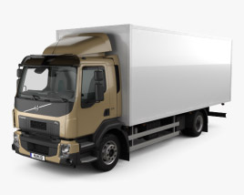 Volvo FL Box Truck with HQ interior 2016 3D model