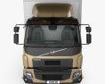 Volvo FL Box Truck con interni 2016 Modello 3D vista frontale