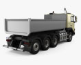 Volvo FMX Tridem 自卸式卡车 带内饰 2017 3D模型 后视图