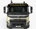 Volvo FMX Tridem Tipper Truck con interior 2017 Modelo 3D vista frontal
