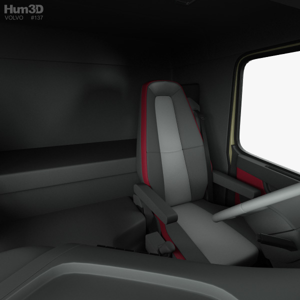 Volvo FMX Tridem Tipper Truck with HQ interior 2013 3D model
