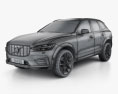 Volvo XC60 T6 R-Design HQインテリアと 2020 3Dモデル wire render