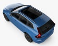 Volvo XC60 T6 R-Design mit Innenraum 2020 3D-Modell Draufsicht