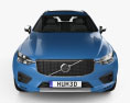 Volvo XC60 T6 R-Design HQインテリアと 2020 3Dモデル front view