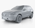 Volvo XC60 T6 R-Design с детальным интерьером 2020 3D модель clay render