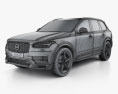 Volvo XC90 Heico with HQ interior 2019 3d model wire render