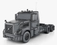 Volvo VNL VT64T 800 Day Cab Tractor Truck 2014 3d model wire render