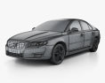 Volvo S80 D4 2016 3Dモデル wire render
