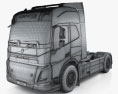 Volvo Electric 트랙터 트럭 2020 3D 모델  wire render