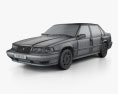 Volvo 960 セダン 1998 3Dモデル wire render