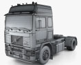 Volvo F10 트랙터 트럭 1987 3D 모델  wire render