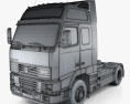 Volvo FH12 Globetrotter XL 트랙터 트럭 2축 2000 3D 모델  wire render