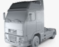 Volvo FH12 Globetrotter XL Camión Tractor 2 ejes 2000 Modelo 3D clay render