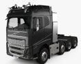 Volvo FH16 750 Globetrotter Cab Camion Tracteur 4 essieux 2022 Modèle 3d