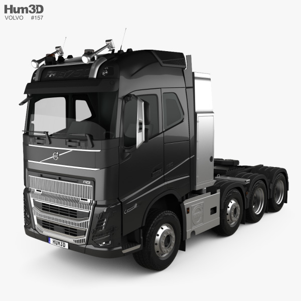 Volvo FH16 750 Globetrotter Cab Tractor Truck 4-axle 2022 3D model