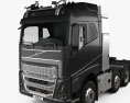 Volvo FH16 750 Globetrotter Cab Camión Tractor 4 ejes 2022 Modelo 3D