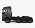 Volvo FH500 Globetrotter Cab Camión Tractor 4 ejes 2022 Modelo 3D vista lateral