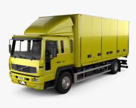 3D model of Volvo FL250 Day Cab Box Truck 2016