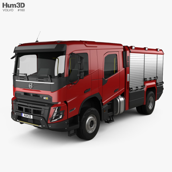 Volvo FMX Crew Cab Fire Truck 2023 3D model