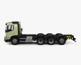 Volvo FMX Day Cab Chassis Truck 4-axle 2023 3d model side view