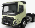 Volvo FMX Day Cab Chassis Truck 4-axle 2023 3d model