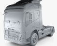 Volvo FM 牵引车 2023 3D模型 clay render