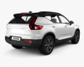 Volvo XC40 Recharge P8 2020 3d model back view