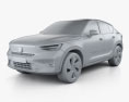 Volvo C40 Recharge 2024 3d model clay render