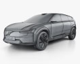 Volvo Recharge 2024 3D-Modell wire render