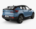 Volvo C40 Recharge with HQ interior 2024 3d model back view