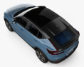 Volvo C40 Recharge HQインテリアと 2024 3Dモデル top view