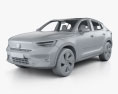 Volvo C40 Recharge HQインテリアと 2024 3Dモデル clay render