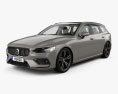 Volvo V60 T6 Inscription с детальным интерьером 2021 3D модель