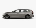 Volvo V60 T6 Inscription 带内饰 2021 3D模型 侧视图