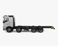 Volvo FH-540 Sleeper Cab Chassis Truck 4-axle 2021 3d model side view