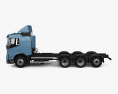 Volvo FM Chassis Truck 4-axle 2020 3d model side view