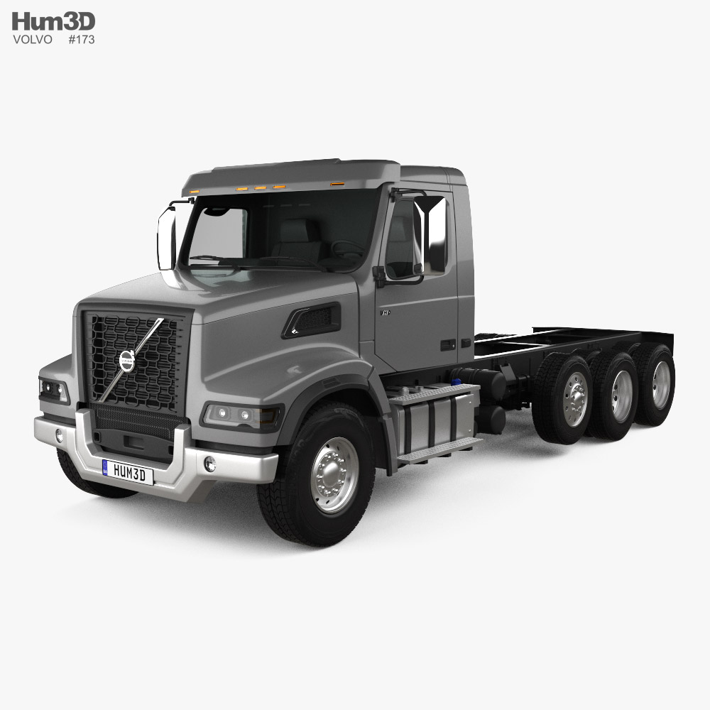 Volvo VHD 300AF Chassis Truck 4-axle 2024 3D model