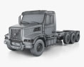 Volvo VHD 300AF Chassis Truck 4-axle 2024 3d model wire render
