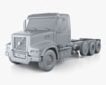 Volvo VHD 300AF Chassis Truck 4-axle 2024 3d model clay render