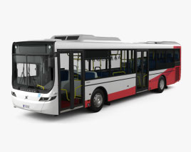 Volvo B7RLE Bus with HQ interior and engine 2018 3D model
