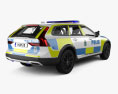 Volvo V90 Schweden Polizei mit Innenraum 2024 3D-Modell Rückansicht
