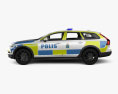 Volvo V90 Polizia svedese con interni 2024 Modello 3D vista laterale